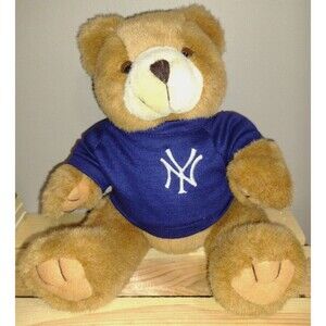 NY Yankees MLB Steven Smith Plush Teddy Bear 10" Vintage Baseball Toy Stuffed